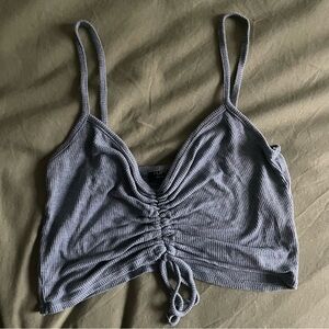 Topshop ruched cami crop top